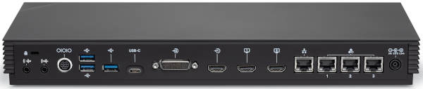 Click for large rear view of the Polycom RealPresence Group Series 310 connections.