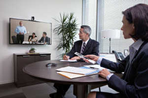 View of a Polycom RPG 310 in use.